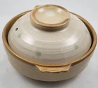 Daiso Earthen Pot Dotted Brown Green Dots Clay Heat Resistant Bowl Japan New. Price: $22.00.
