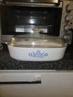 Corning Ware "blue Cornflower" (P-16-B) 11 Casserole Dish W/B-20 Lid Used. Price: $42.99.