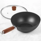 Carbon Steel Wok 9.5"AUTHENTIC Chinese & Stir-fry Pans Set With Glass Lid New. Price: $33.80.