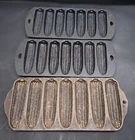 3 Griswald Bayou Classic Cast Iron Cornbread Pans 7 Molds Black 12" Long 5" Wide Used. Price: $33.99.