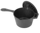 Bayou Classic 2.5 Quart Cast Iron Covered Sauce Pot With Self-basting Lid, Black New. Price: $51.00.
