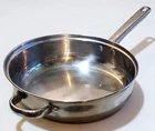 Ecolution Stainless Steel Frying Pan W/ Handle 11" Used. Price: $37.95.