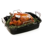Uukrave Turkey Roasting Pan With Rack (u-shaped), Extra Large 18.5 14.7 Inch New. Price: $71.24.