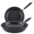 Anolon Advanced Home Hard-anodized Nonstick Frying Pan Set, 10 & 12.75", Onyx New. Price: $79.99.