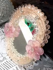 Small Vintage Murano Mirror Brothers Toso Pink Old Glass. Price: $115.03.