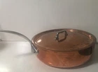 Mauviel 1830 M'150S Copper Saute Pan With Curved Lid Used. Price: $269.00.