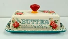 The Pioneer Woman "butter Makes Everything Better" Floral Farmhouse Dish Used. Price: $12.99.