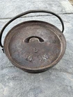 Antique Cast Iron Pot Gate Mark, Lodge 3 Footed Dutch Oven Lid NO.8 10 In ?? Used. Price: $80.00.