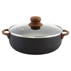 Imusa 6.9QT Black Stone Aluminum Speckled Nonstick Caldero With Glass Lid & Wood New. Price: $45.20.