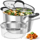 Aosion 6 Quart Stainless Steel Large, Stockpot+foldable Fryer Basket. Price: $65.58.
