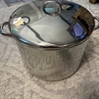 Vintage Revere Ware 16 Qt Quart Stock Pot W/ Lid Stainless Copper Clad Clinton Used. Price: $70.00.