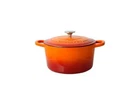 Crock Pot Artisan 5-QUART Round Enameled Cast Iron Dutch Oven In Sunset Orange New. Price: $68.49.