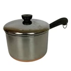 Vintage Revere Ware Copper Clad 3 Qt Stainless Steel Saucepan Lid Usa 1980 Used. Price: $44.99.