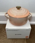 "peche" 8 Oz Mini Round Cocotte Le Creuset Gold Heart Knob Dutch Oven Peach New. Price: $70.99.