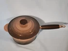 Creuset Oyster Saucepan France 18 Cast Iron Enamel Classic Phenolic Handle Used. Price: $115.00.