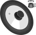 Universal Lid For Pots Pans And Skillets, Cover Fit 6", 6-7-8 Inch, Black New. Price: $14.52.