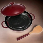 Curtis Stone Dura Pan 11" Braiser Saut Red Nonstick Lid Dual Handle New. Price: $28.42.
