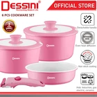 Dessini Italy IRMZ-6-S Non Stick Granite Cooking Pot Frying Pan Cookware Pcs New. Price: $130.90.