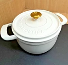 Tramontina 4-QUART & 6-QUART Enameled Cast Iron Round Dutch Oven 2-PACK, White New. Price: $87.90.