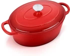 E-far 7QT Oval Dutch Oven Pot With Lid, Enameled Cast Iron Dual New. Price: $99.83.