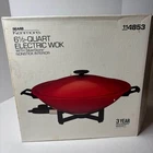 New Sears Kenmore 6.5 Quart Electric Red Wok Non-stick Vintage No. 11 4853 Usa Open. Price: $40.00.