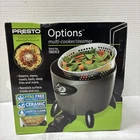 Presto Options Electric Multi-cooker Steamer/deep Fryer/stews Qt #06003 New. Price: $44.99.