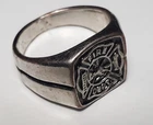 Mens Department Fireman Firefighter Ring Stainless Steel Silver New. Price: $19.95.