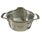 Viking-steel Soup Pot With Glass Lid/ 3-PLY Stainless/ 4QT/3.8L/ New!. Price: $104.99.
