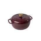 Lodge 7.5QT Cast Iron Enamel Dutch Oven Burgundy With Gold Handle New. Price: $54.39.
