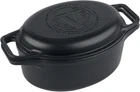 Victoria 6-QUART Cast Iron Oval Dutch Oven, Combination Combo Cooker Pot And Ski New. Price: $65.28.