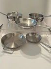 All-clad Stainless Steel Lot Pots Paella Saucepan Skillet Used. Price: $178.00.
