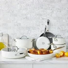 Greenpan Eras Ceramic Non-stick 11-PIECE Cookware Set- Pre Owned, Missing Saut Used. Price: $119.99.