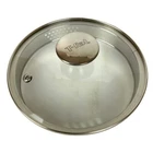 T-fal Tempered Glass Pot Lid Vented Strainer Stainless Steel Handle 7" Diameter Used. Price: $12.79.