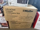 Mueller Ultraclad MC-14C Copper Pan Set Non-stick, Vented Glass Lids, Ergonomic New. Price: $72.99.