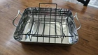 Calphalon Contemporary Roaster Roasting Pan With Rack, 16" 1805, Stainless Steel Used. Price: $43.00.