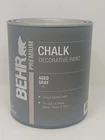 Behr Premium Chalk Decorative Paint Aged Gray Matte 32 Fl Oz Unique Finish New. Price: $29.99.