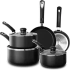 Kichly 8 Pieces Pots And Pans Set, Non Stick Kitchen 1 Of 5, Black New. Price: $73.22.