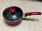 T-fal Nonstick Cookware 2-QT. Red Saucepan With Glass Lid New. Price: $18.99.
