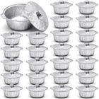 Ziliny 24 Disposable Aluminum Foil Pot Pans With Lids Round Cookware 33.8OZ New. Price: $84.18.