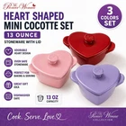 Pioneer Woman Heart Cocotte 13OZ Mini Dutch Oven Set Pink Red Purple New. Price: $34.99.