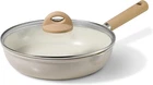 10" Ceramic Frying With Lid, Non Stick Skillet Chef's Pan, Health New. Price: $47.99.