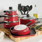 Tramontina Primaware 18 Piece Non-stick Cookware Set, Red New. Price: $71.90.