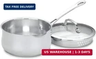 Cuisinart 419-18P 2-QUART Pour Saucepan With Cover Contour Cookware, Stainless New. Price: $62.35.