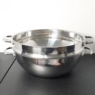 Wolfgang Puck Stir Fry Wok 12 Stainless Steel Silver W/steamer Insert No Lid Used. Price: $71.25.