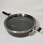 Calphalon 3 Quart Nonstick Frying Pan Dishwasher Safe Glass Lid Rubber Handle Used. Price: $34.99.