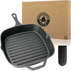 Backcountry Iron 8 Inch Square Grill Pan Medium Pre-seasoned Cast New. Price: $95.64.