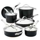 Anolon Nouvelle Copper Luxe Hard-anodized Nonstick Cookware Set, 11-PIECE, Onyx New. Price: $449.99.