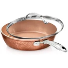 Gotham Steel Hammered 10 Inch Stick Frying Pans With Lid, New. Price: $28.96.