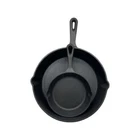 Simple Chef Cast Iron Skillet 2-PIECE Set 10", 6" Pans, Black Used. Price: $24.99.