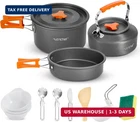 Nutrichef Camping Cookware Set - Lightweight Nonstick Pots, Pans, Utensils, Bowl New. Price: $52.33.